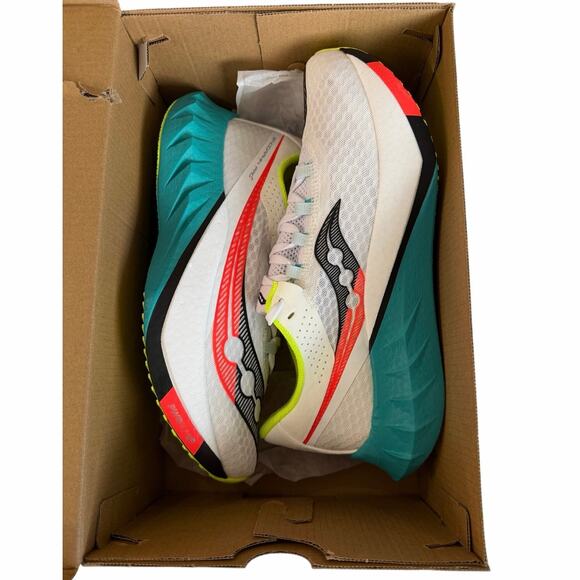 Saucony Endorphin Pro 4 White/Mutant Men’s Running Shoes Size 9.5 Carbon Plate main image 14